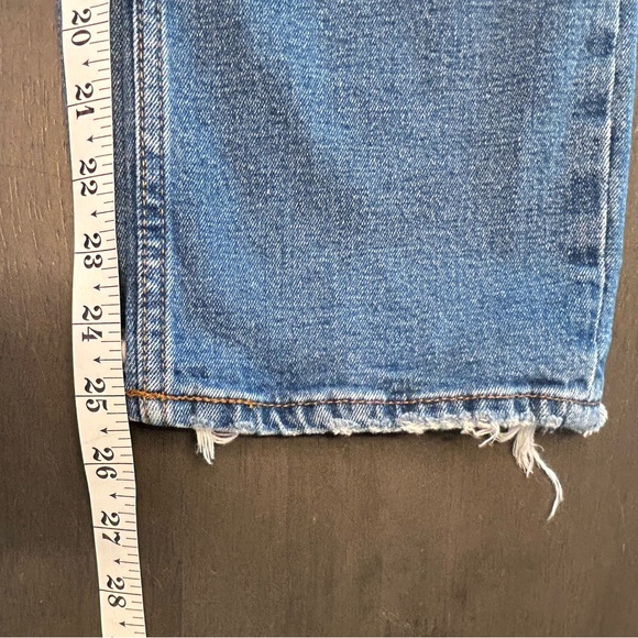 Abercrombie & Fitch  Ankle Straight Ultra HighRise jeans curve love raw hem 4 R - Picture 4 of 5